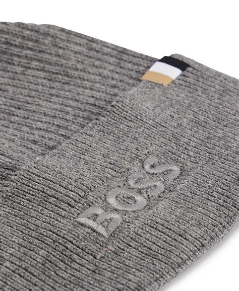 Hugo Boss Men's Embroidered-Logo Beanie Hat - Macy's