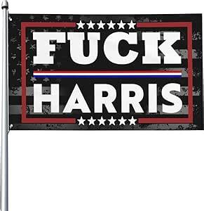 Amazon Fuck Kamala Harris Flag X Feet Vivid Color UV Fade Resistant Outdoor