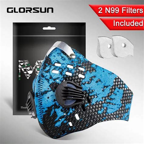 Спортивная маска-респиратор Glorsun с угольным фильтром Анти-смог PM2.5 ...