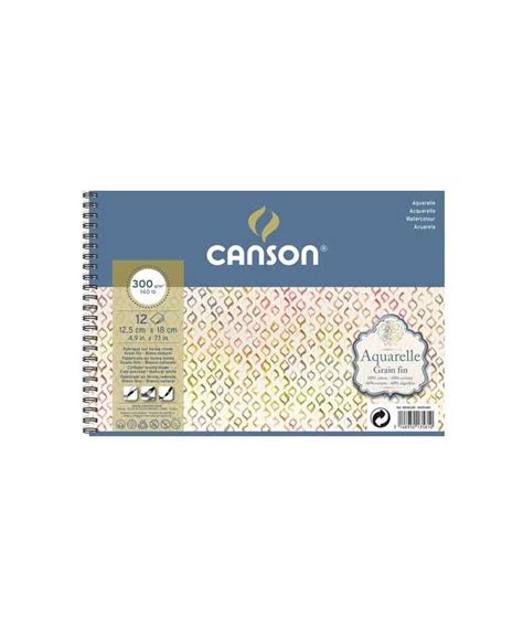 Canson Aquarelle Album Spirale Feuilles G Grain Fin Denis