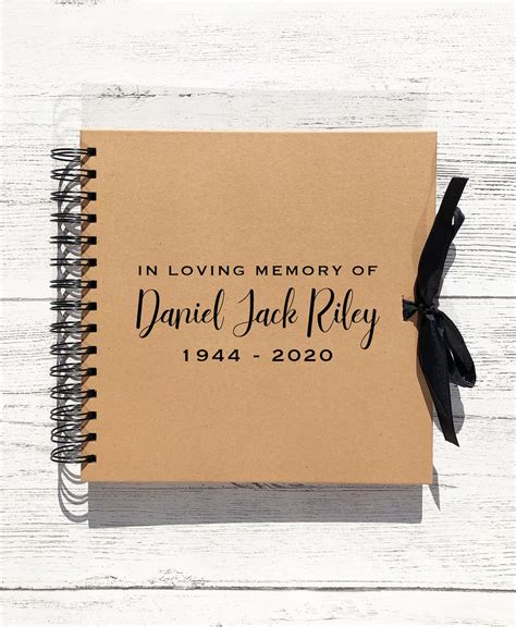 In Loving Memory Scrapbook Photo Album Funeral Guest Book Etsy