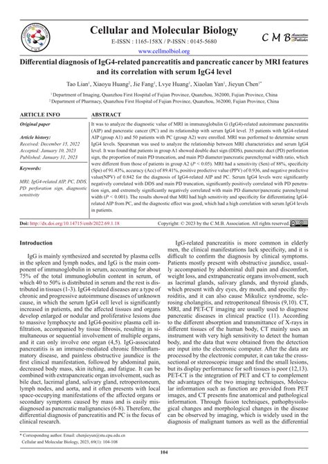 (PDF) Differential Diagnosis of IgG4-related Pancreatitis and ...