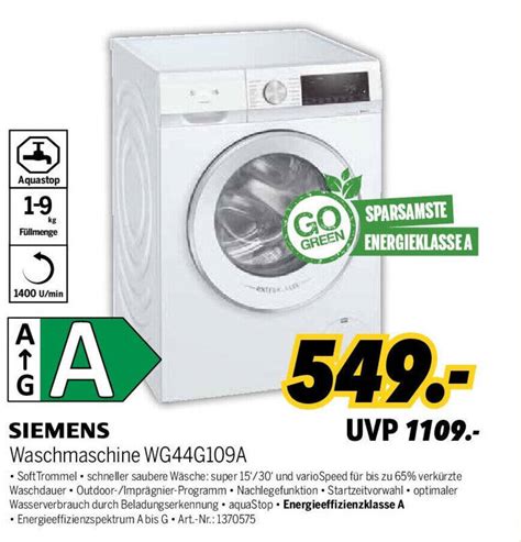 Siemens Waschmaschine Wg G A Angebot Bei Medimax