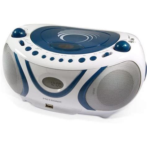 Metronic 477115 Radio Lecteur CD MP3 Portable Wave Avec Port USB