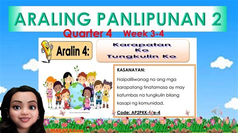 AP 2 Quarter 4 WEEK 3 4 KARAPATANG TINATAMASA KARAPATAN