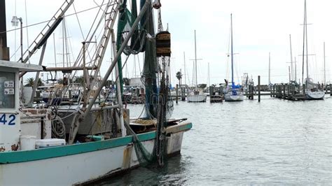 Rockport Tx 3 Feb 2020 Closeup Clip Of A Commercial Shrimp Boat