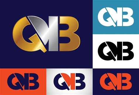 plantilla de vector de diseño de logotipo qb de letra de monograma ...