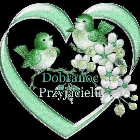 Two Green Birds Sitting On Top Of A Heart Shaped Frame With The Words