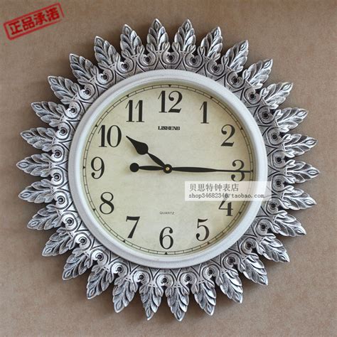 Купить Настенные часы 超大豪华欧式钟表客厅装饰挂钟现代简约圆形挂表时尚创意壁钟墙钟 LISHENG в интернет ...