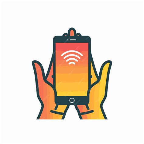 Smartphone Protection Hands Logo Green | Premium AI-generated vector