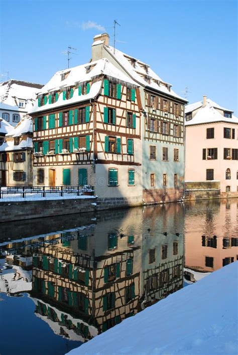 Strasbourg Houses During Winter Stock Image Image Of Christmas