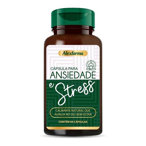 Remédio Para Tremedeira E Ansiedade - CAPSULA PARA ANSIEDADE ALEXFARMA 60 CPS - alexfarma