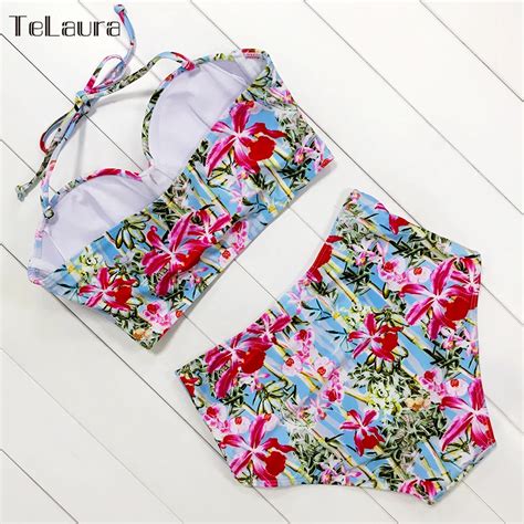 Free Shipping Sexy Floral Print High Waist Push Up Bikini Set Jkp Allkpop Shop