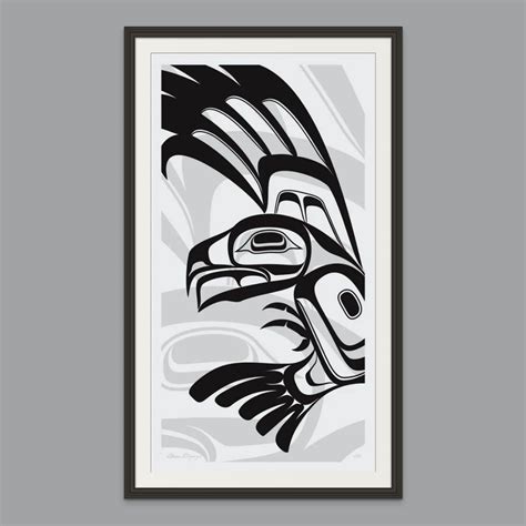 eagle strike limited edition print  tahltan artist alano edzerza