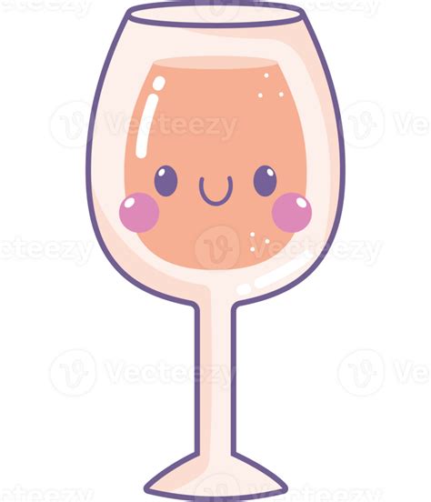 Kawaii Wine Glass Cup 24599173 Png