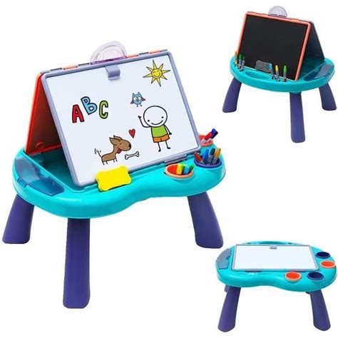 Chevalet De Table Pour Enfants Double Face Portable Avec Tableau