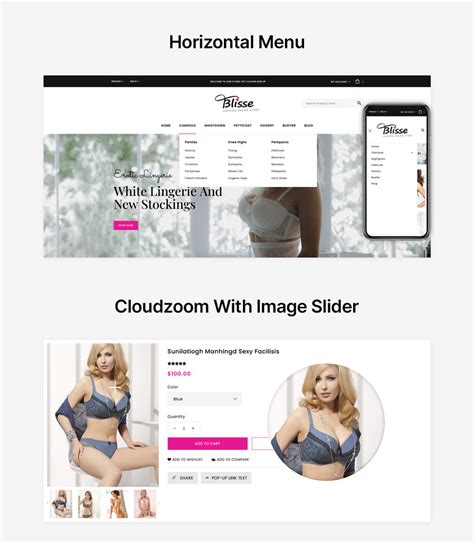 Blisse Lingerie Shopify Theme 212812 TemplateMonster