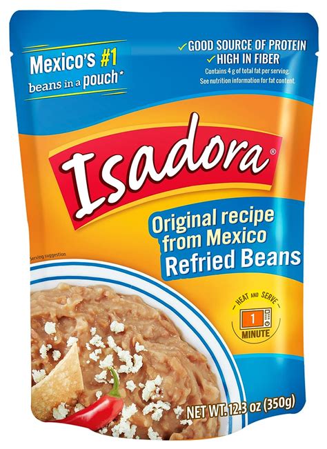 Isadora Frijoles Refritos Originales 12.3 oz (Paquete de 1) – Yaxa ...