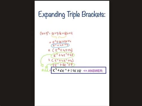Expanding Triple Brackets With Answers - KS3 Maths - GCSE / IGCSE - AQA ... 