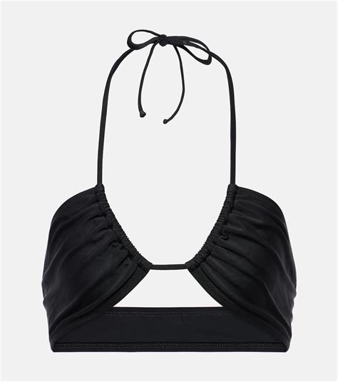 Top De Bikini Chili Con Cuello Halter En Negro Bananhot Mytheresa