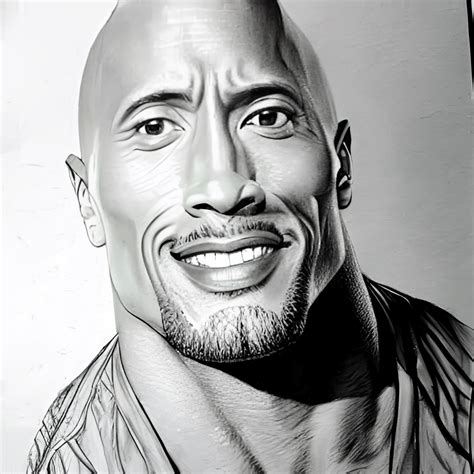 Dwayne Johnson Pencil And Oil Painting Drawing Make Drawing