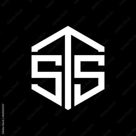 STS letter logo design on black background.STS creative initials letter ...