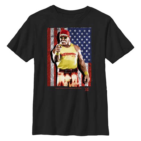 Boy's WWE Hulk Hogan American Flag Graphic T-Shirt - Walmart.com