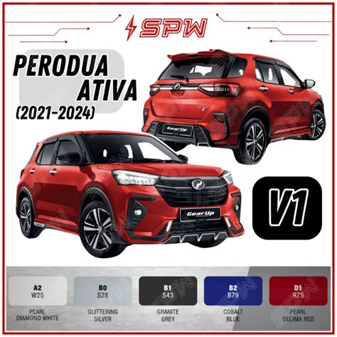 Perodua Ativa 2021 2024 V1 Gear Up Bodykit Gu Body Kit Front Bumper