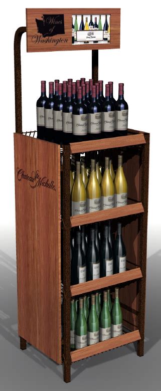 Pin By SharkSkin Design Inc On Displays Standing Wine Rack Wine Rack