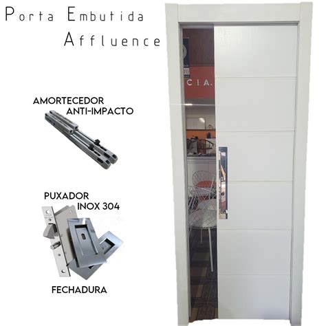 Modelo Affluence Porta De Correr Embutida 92x210 Madeiramadeira