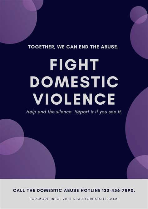 Free custom printable domestic violence poster templates | Canva