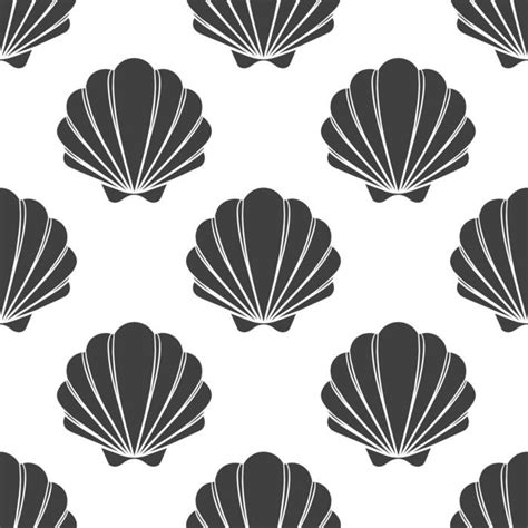 scallop pattern vector art icons  graphics