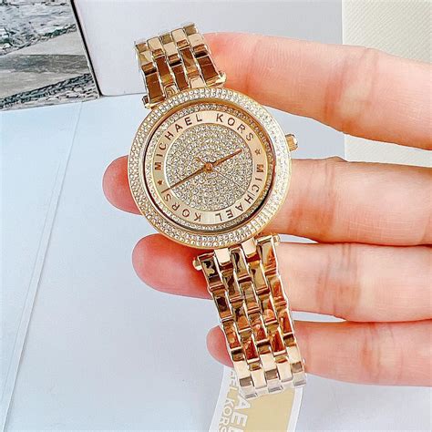 ĐỒNG HỒ NỮ MICHAEL KORS DARCI THREE HAND MK4673 GOLD TONE DÂY KIM LOẠI