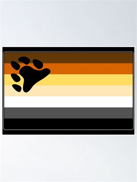 P Ster Bandera Del Orgullo Del Oso Gay De Valador Redbubble