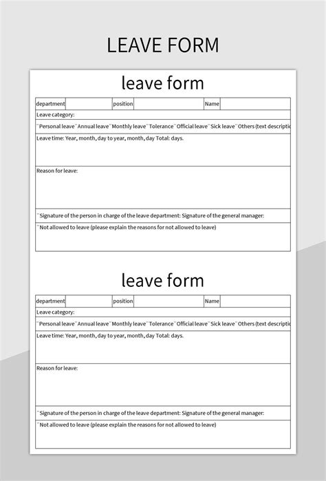 Permissive Tdy Leave Form Example 1