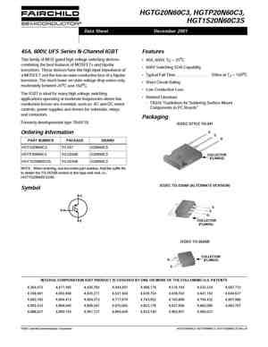 20N60 MOSFET Datasheet pdf - Equivalent. Cross Reference Search