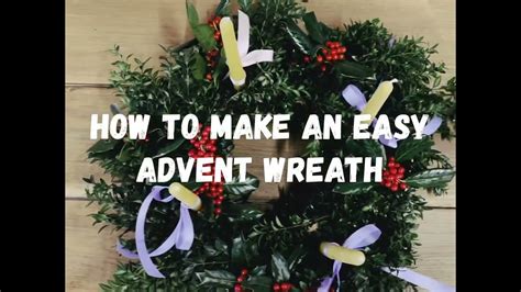 How To Make An Easy Advent Wreath Youtube