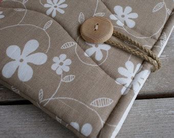 Apple Ipad Sleeve Case Padded Cotton Wooden Button Etsy