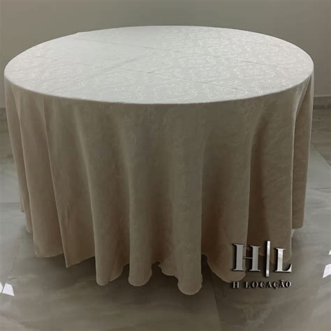 Toalha de mesa longa nude jacquard H Locação