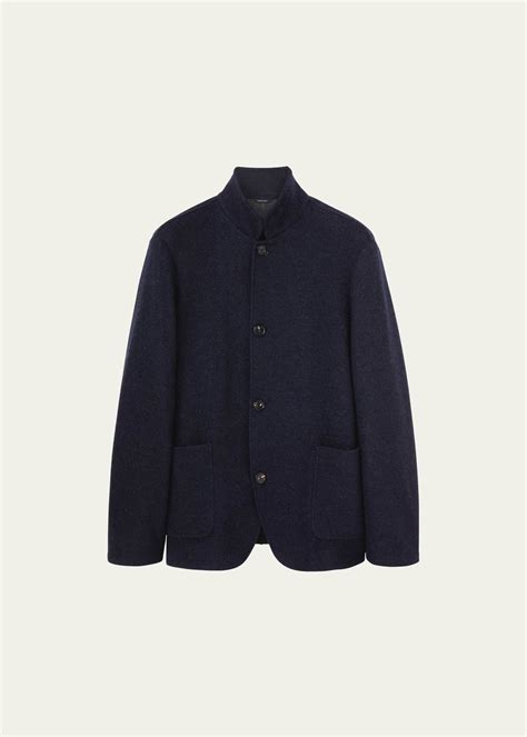 Loro Piana Men's Spagna Cashmere Blouson Jacket - Bergdorf Goodman