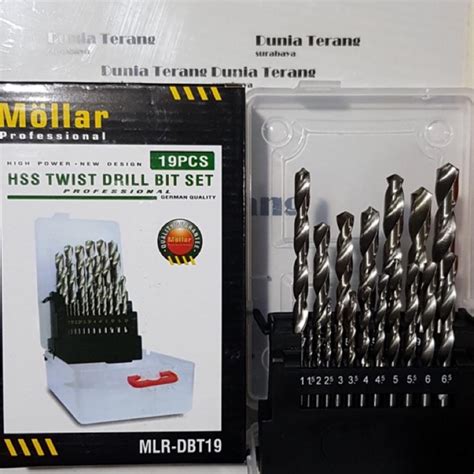 Jual Mata Bor Besi Set Pcs Mm Mollar Hss Twist Drill Bit Set