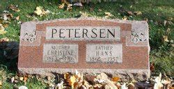 Christine Petersen 1863 1916 Find A Grave Memorial