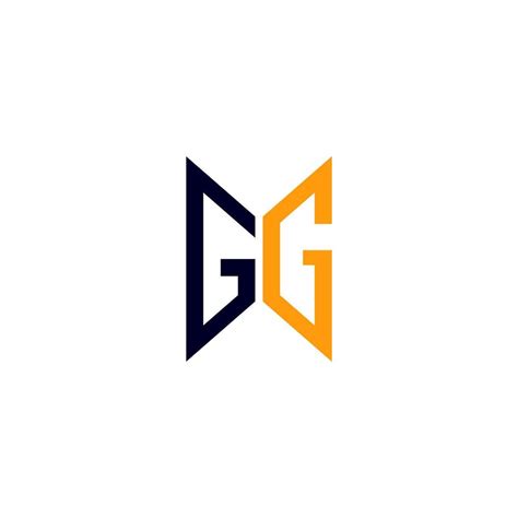 Diseño creativo del logotipo de la letra gg con gráfico vectorial