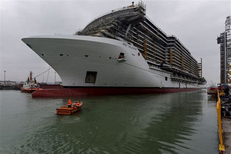 S Hottest New Cruise Ship Touches Water For The First Time