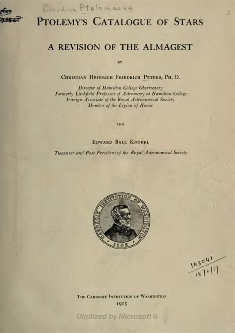 claudius ptolemy almagest