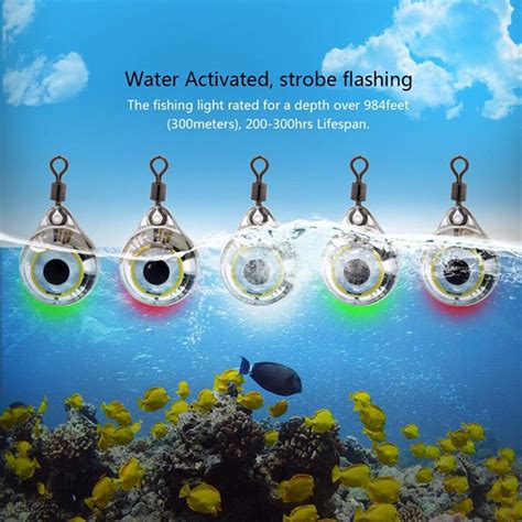 5 10pcs Mini Fishing Lure Light Led Deep Drop Underwater Eye Shape