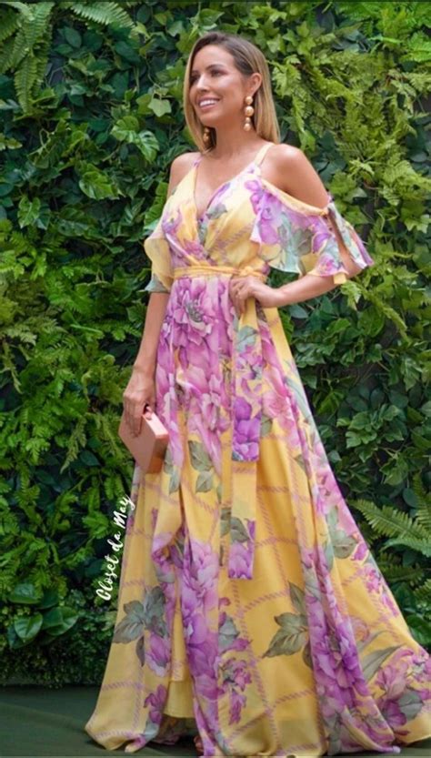 Vestido Longo Floral Para Casamento De Dia Atelier Yuwa Ciao Jp