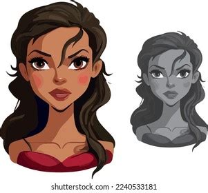 Stylized Illustration Beautiful Woman Red Bikini Stock Vector Royalty Free