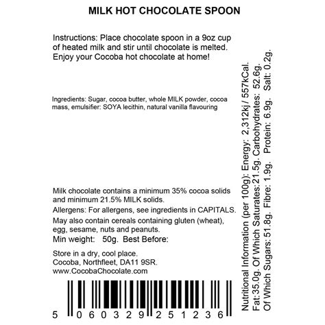 Cocoba Milk Chocolate Hot Chocolate Spoons X G Costco UK
