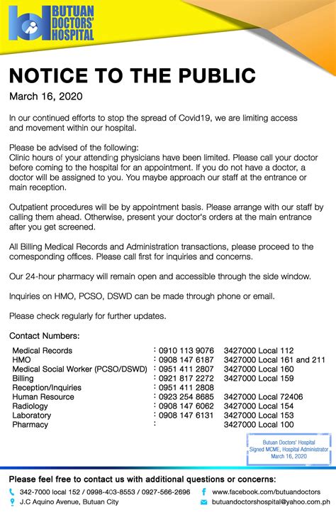 NOTICE TO THE PUBLIC